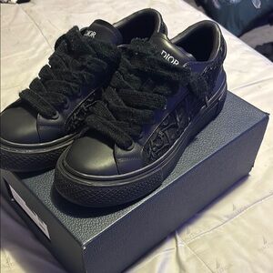 Dior Black Leather Sneakers